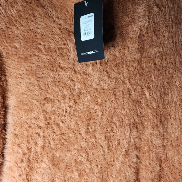 FASHION NOVA plus size sweater dress 1X fall fashion orange rust color curvy - Picture 5 of 8